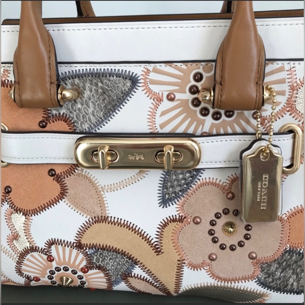 💕💕HOST PICK💕💕 Coach SWAGGER Satchel PATCHWORK TEA ROSE - Picture 8 of 16